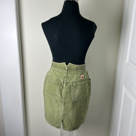 Club Smart Anthropologie Sage Green Corduroy skirt Size Medium - Picture 9 of 12